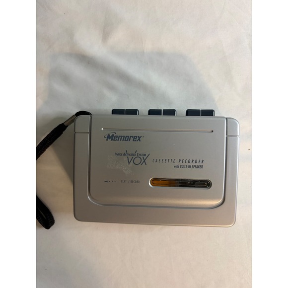 Memorex Other - Memorex VOX Voice Activated System Cassette Recorder Silver Portable BuiltIn Spk